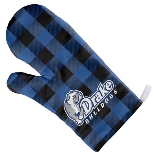Drake University Buffalo Check Oven Mitt for Indoor/Outdoor Kitchen and BBQ