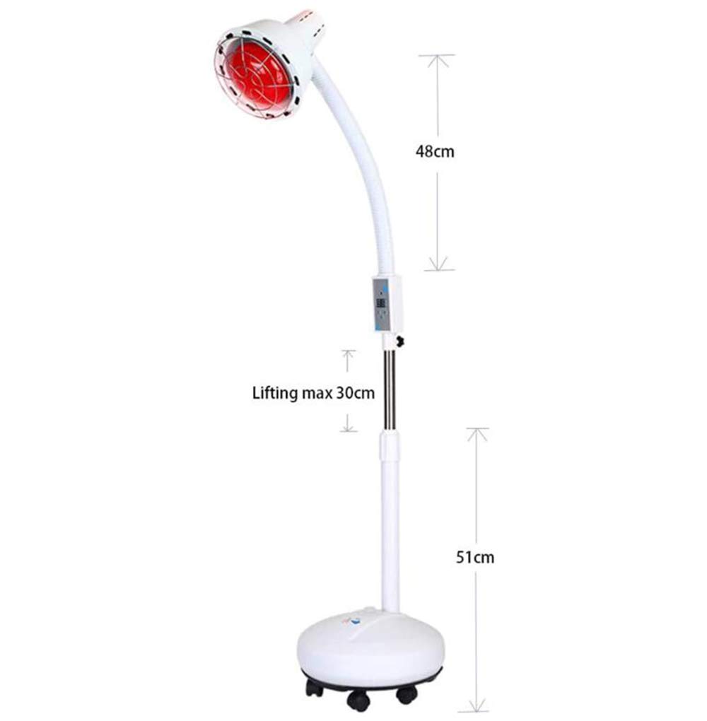 De pie lámpara de Calor por Infrarrojos con inyección de Agua Base Ajustable de Calor y el Brazo Flexible 275W Utiliza para el Alivio del Dolor de Cuerpo Terapia Fisioterapia