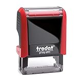 Schnelle Lieferung (24-48h) Stempel Trodat Printy 4911 custom (37x14 mm - 4 Zeilen) mit individueller Textplatte Farbe Rot