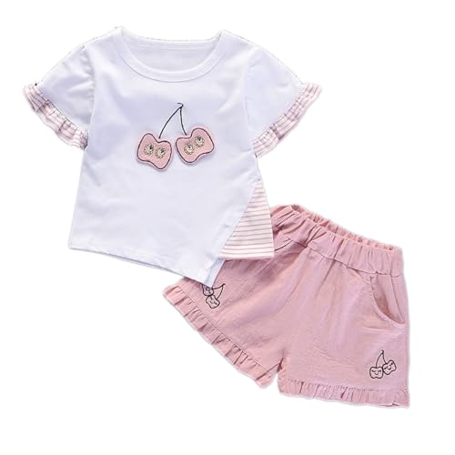 ACMEDE Baby Mädchen Kleidung Set Gr. 74/80/86/92/98 kinder Kurzarm...