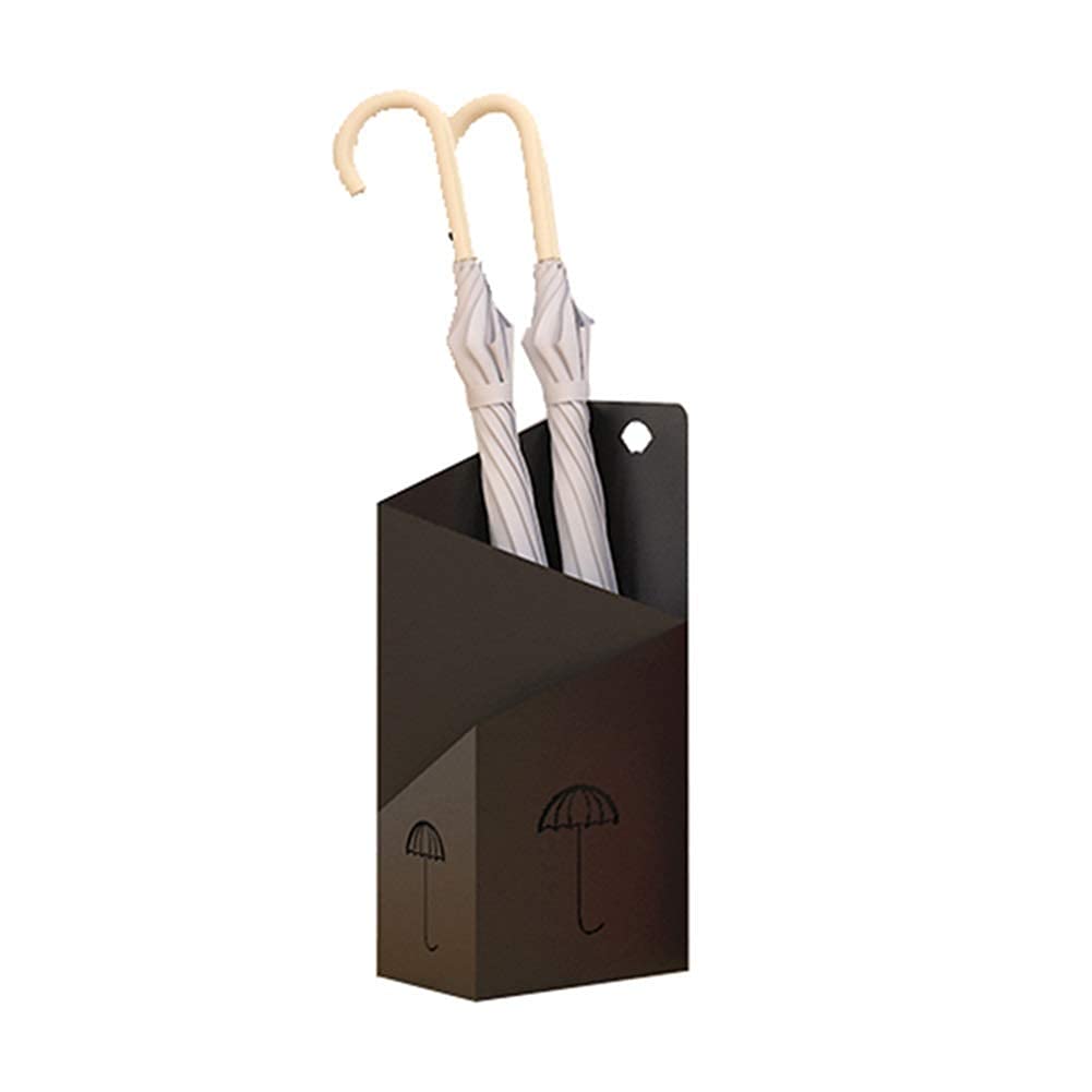 DFGHNBVC Creative Wrought Iron Umbrella Stand With Mobile Drip Tray - Large Capacity Umbrella Holder For Home Hotel - Stylish Black Umbrella Bucket