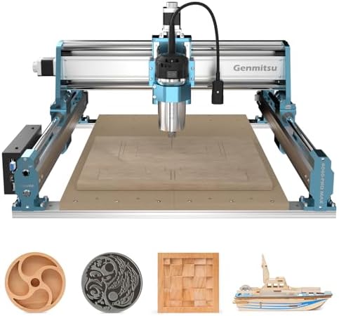 SainSmart Genmitsu 4040-PRO MAX CNC Router, 710W Trimmer & Linear Rail Driven, Work Area 400 x 400 x 78mm, for Wood Metal Acrylic Cutting Milling, GRBL Control