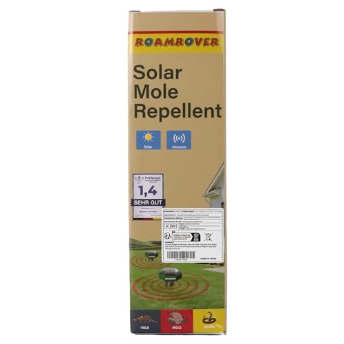 RoamRover Solar Maulwurf Vertreiber Testsieger, Ultraschall Wühlmaus Vertreiben, Haustierfreundlich gegen Maulwürfe, Wühlmäuse & Gartennagetiere (2)