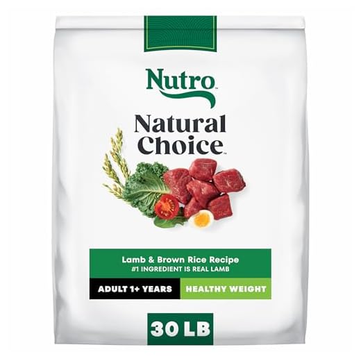 Nutro Natural Choice Dry Dog Food, Adult Healthy Weight Management Dog Food Dry Lamb and Brown Rice Recipe, 30 lbs.