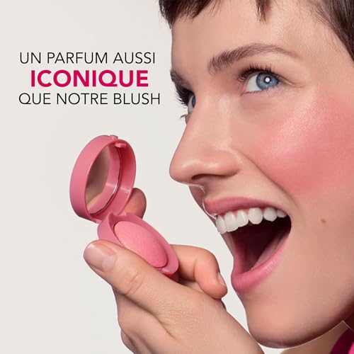 BOURJOIS - Boîte Ronde Blush 15 Rose Eclat - Piceau & Miroir Intégré - Technologie Fard Cuit - Texture Fine & Légère - Facile À Estomper - Parfum Gourmand