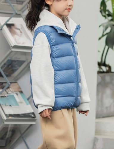 Happy Cherry Boys Girls Lightweight Down Vest Winter Sleeveless Puffer Jacket Zipper Warm Snow Waistcoat Outerwear4