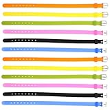 OUNONA Cinturini Decorativi in Silicone 12 Pezzi Fibbia e Piccoli Fori per Orologio Smartwatch Uomo e Donna Accessori Colorati per Attività all'Aperto
