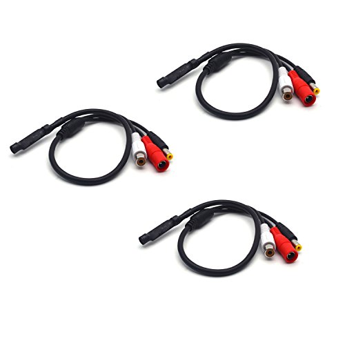 Antrader Mini Audio Pickup Security Mic CCTV Microphone RCA Power in/Out Surveillance Device