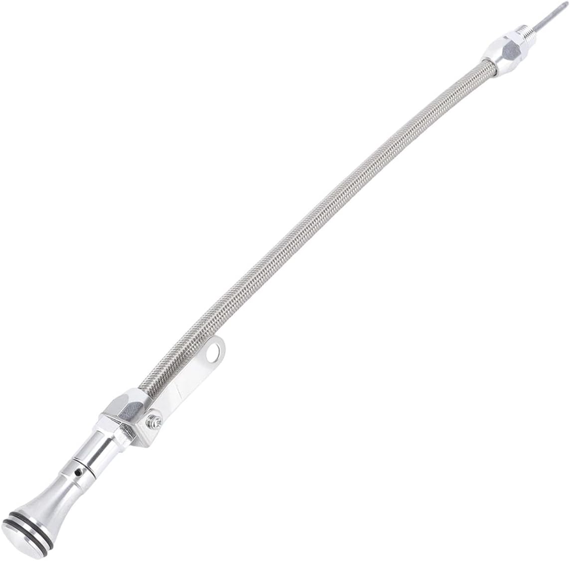 Luocute Stainless Steel Flexible Oil Dipstick, Replacement for SB 289 302 351W BB 429 460 Engines, with 5/8 18 Thread Pitch, for Small Blocks Windsor V8 Classic Model