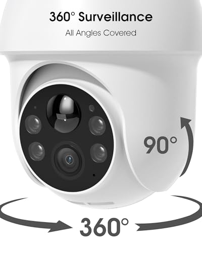 ANRAN 4K Camara Vigilancia WiFi Exterior Solar, 360° PTZ Cámara Sin Cables con Bateria, 8MP Seguridad Cámara con Wi-Fi 6, Visión Nocturna en Color, Detección PIR y AI, Audio Bidireccional - imagen 3