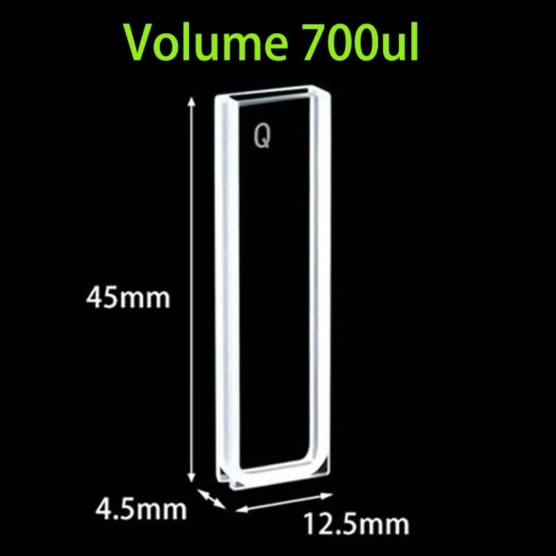 2 cuvette in quarzo con coperchio, lunghezza del percorso 2 mm, for spettrofotometro da laboratorio(High precision)