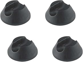 4Pcs Hairpin Legs Protector, Plastic Furniture Floor Protectors for Table Desk Chair Feet Leg, Black, A Style