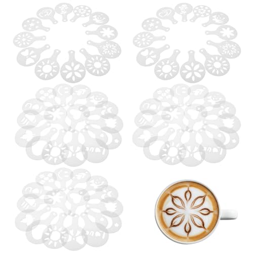 Coffee Stencils 72-Piece Set for Latte Art
