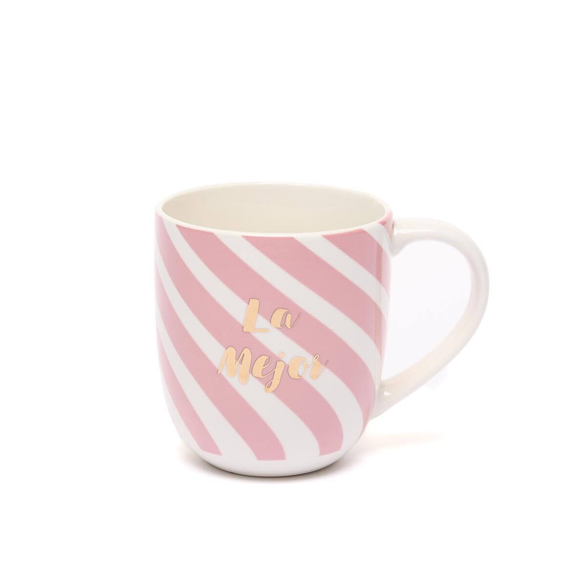 DRAEGER PARIS 1886 - Blue/Pink Ceramic Mug with Message The Best - Chic Design with Hot Gold, 320 ml - Dishwasher Safe - Decorative and Emotive - Quality and Style Since 1886