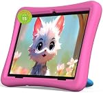 2026 Comprimé pour enfants mis à jour, 10 Inch Android 15 Comprimé pour enfants avec 8-Core, 12(4+8) GB RAM 64GB Stockage, EVA Éclat, les enfants Space, Contrôle parental, WiFi, BT, Plimpton Kids20 (Rose)