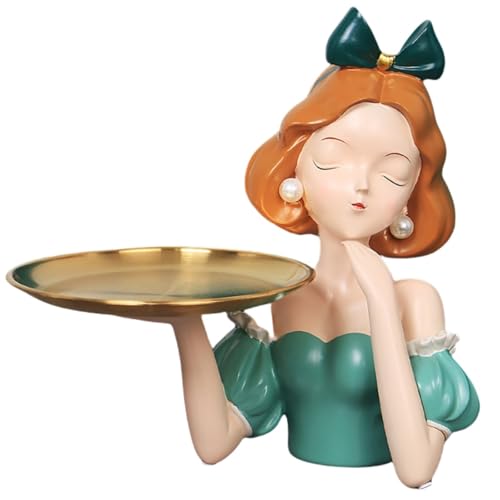 Fairytale-Princess Key Tray – Elegant Red Lip & Gold Gown