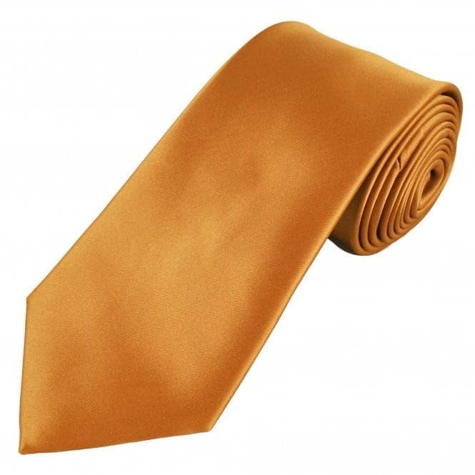 Austora Men's/Boy's Thin Yellow golden color Silk Satin Necktie – Formal Solid Color Tie (Yellow golden)-image-16