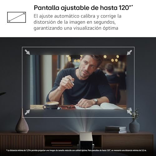 Miniatura 3 de LG PU600U - Proyector CineBeam 4K UHD, Láser 3 Ch (RGB), Smart TV WebOS 24, Brillo 600 Lúmenes, HDR10 y HLG, Pantalla hasta 120", AirPlay 2 y Screen Share, Bluetooth, Plata/Negro