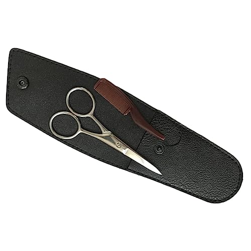 Tondeuse à barbe acier ciseaux à sourcils kit rangement pour salons de coiffure - 6