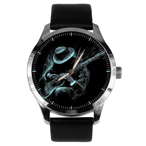 Generic - Traveling Blues Guitarist 19th Century Black Americana Collectible Brass Watch