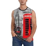 comprar ropa interior en londres Costuras reforzadas para mayor durabilidad: costuras sólidas limpias en los lados y dobladillos resistentes a los rizos y rozaduras, asegurando que esta camiseta con estampado de teléfono retro Londres de Inglaterra para hombre mantenga la forma y durabilidad incluso con el uso diario activo.