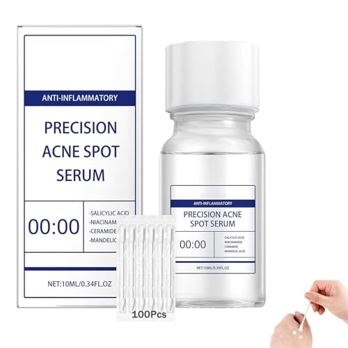 Suero de precisión para manchas de acné, 0.3 fl oz, 7 días, acné transparente, suero de tratamiento de manchas de acné para la cara, suero facial hidratante para manchas de acné (1pc)