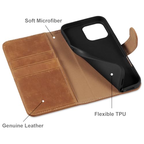 LENSUN Genuine Leather Case for iPhone 16 Pro Max - Image 4