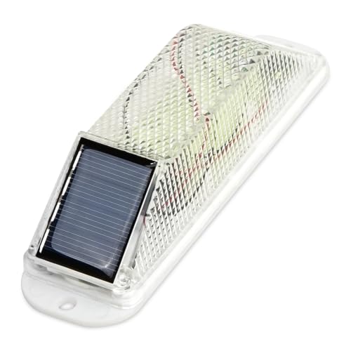 Aolyty Solar Strobe Warning Lights, Flashing White Caution LED Beacon