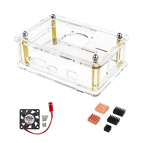 Coque transparente pour 4 boîtiers acrylique rack ventilateur