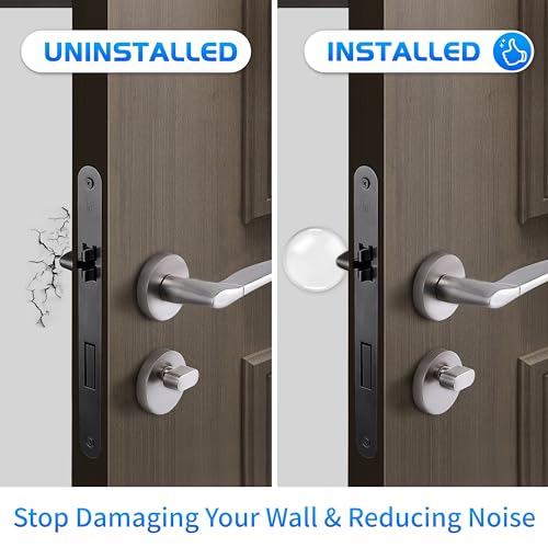 12 peças de protetor de parede de batente de porta, protetor de parede reutilizável, batentes de por