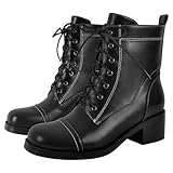 Women’S Ankle Boots | Lace Up Combat Style Heeled...