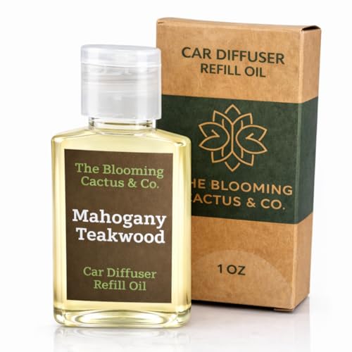 Car Diffuser Oil Refill 1 oz – Essential Oil Car Air Freshener Refill for Hanging Car Diffuser, Long Lasting Fragrance Oil, Phthalate Free, Multiple Scents. | Mahogany Teakwood