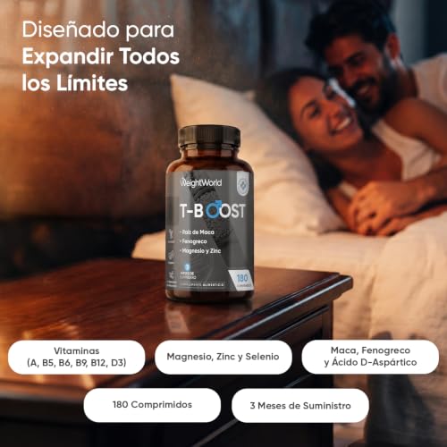 Miniatura 2 de Testo Booster 180 Comprimidos - Suplemento Con 12 Ingredientes Como Maca Negra, Extracto De Fenogreco, Zinc Y Magnesio Para 3 Meses De Suministro