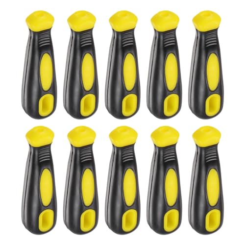 QUARKZMAN 10 Piezas de Mango de Lima de Goma de 4.25 Pulgadas con Agujero Redondo y Rectangular Mangos Ergonómicos para Limas de Metal de 8 Pulgadas