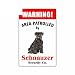 A/X 13cmx8.5cm Area di avvertenza Adesivo per Auto pattugliata da Schnauzer Metal Novelty Sign Decal