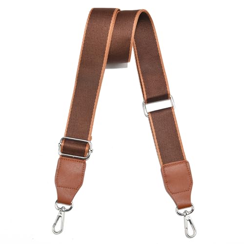 Image of Purse Straps Replacement Crossbody, Universal Wide Shoulder Strap for Bags Adjustable Straps for Handbags (Silvery Hardware)