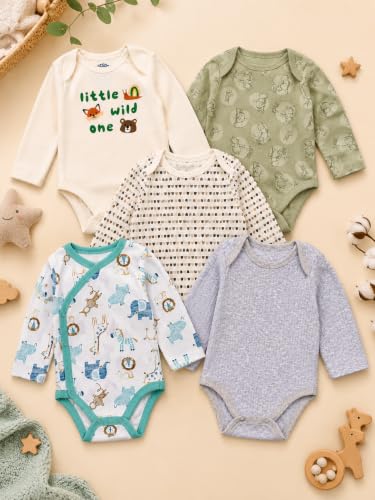 Image of TuddyBuddy 100% Cotton Multi Color Romper /Bodysuit /Onesies for Baby Boys & Baby Girls