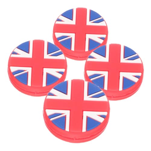 Veemoon Silicone Tennis Racket Dampeners Vibration Dampeners Set for Tennis British Flag Shock Absorber for Racket