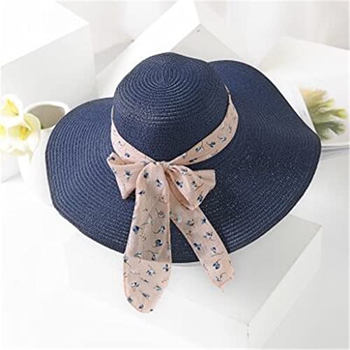 Chapeau de soleil pour femme chic avec noeud élégant idéal pour la plage et l'été