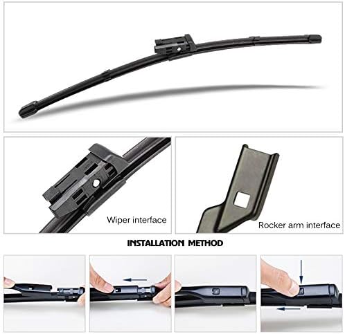 Car Wiper RHD LHD Front Wiper Blades 24"+20" 2011-2018 Fit push button Windshield Windscreen Wipers(Left Steering 2420)