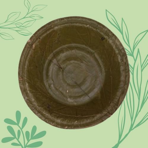 Sal Leaf Bowls 4.5 Inch – Pack of 50 | Natural Disposable Leaf Bowls | Compostable & Biodegradable Bowls for Snacks, Desserts, Dips & Parties image 4