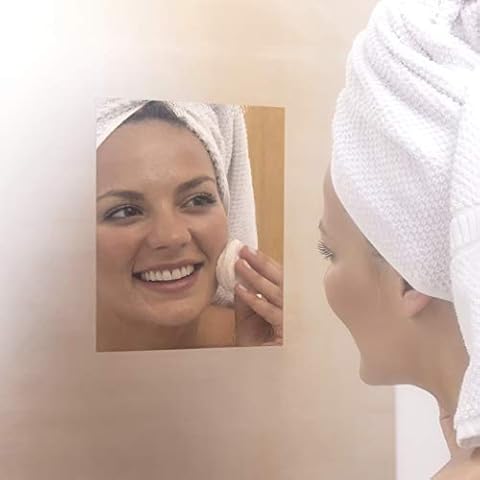 InnovaGoods IG814434 Anti-Fog Mirror Film (Pack of 2), 20 x 17 cm Cover