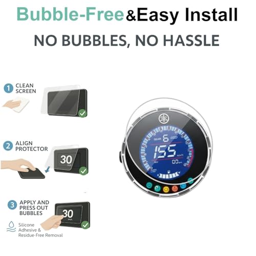 Image of Wisely Pack 2 - Screen Guard Compatible for YAMAHA XSR 155 (2025) Bike - TFT Display Digital Meter Protector - HD Clear, Full Cover - Easy Installation Kit - XSR155 Instrument Cluster Accessories