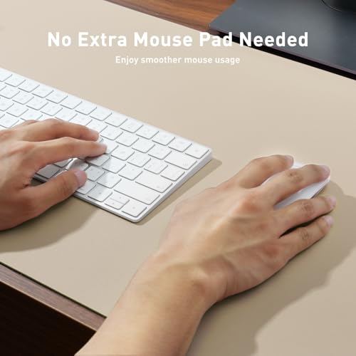 image for Aothia Leather Desk Pad Protector, Mouse Pad, Office Desk Mat, Non-Sli