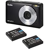 【Amazon.co.jp限定】 ケンコー(Kenko) コンパクトデジタルカメラ KC-AF11 BK ST バッテリー2個セット 500万画素 オートフォーカス機能 軽量101g ブラック 446522