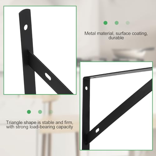 8-Piece Heavy Duty Wall Mounted Triangle Shelf Brackets - Image 3