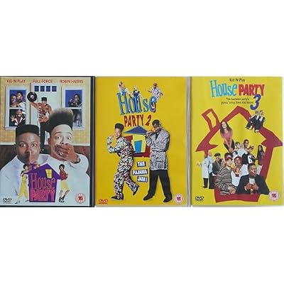 HOUSE PARTY 1-3 COMPLETE KID 'N PLAY COLLECTION / 1. HOUSE PARTY / 2. HOUSE PARTY 2 THE PAJAMA JAM / 3. HOUSE PARTY 3 = ULTIMATE 3x DVD UK SET