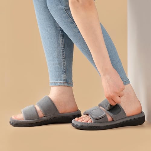 RockDove Women's Dual-Strap Adjustable Slipper with Arch Support2