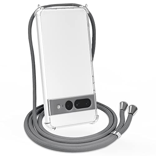 Yespure Crossbody Case For Google Pixel 7 Pro Clear Soft Tpu Anti-Yellowing Anti-Scratch Shockproof Protective Phone Cover Case - Gray #TOP16