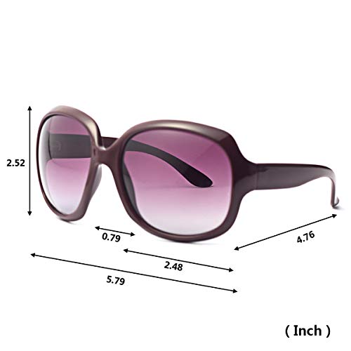 Polarized Sunglasses for Women, AkoaDa UV400 Lens Sunglasses for Female Fashionwear Pop Polarized Sun Eye Glass (RED) - Thumbnail 3